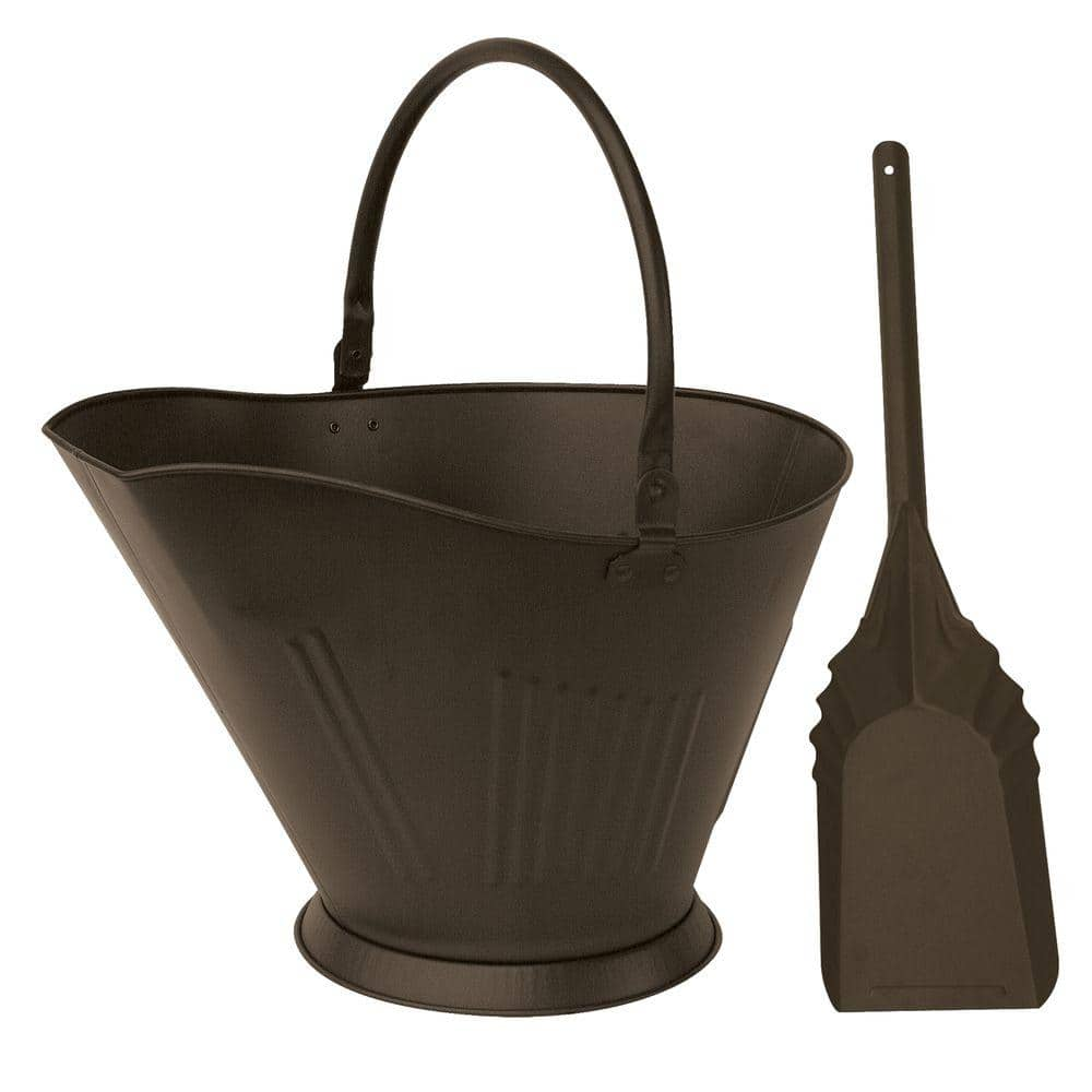 UniFlame Bronze Finish Large Capacity Coal Hod and Shovel