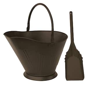 Bronze Finish Large Capacity Coal Hod and Shovel