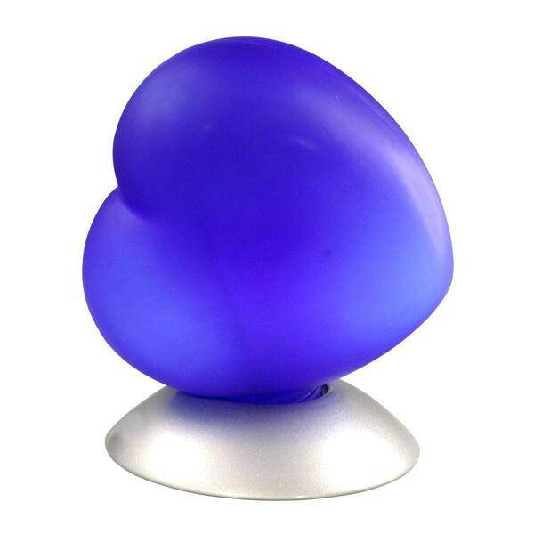 Dale Tiffany 8.5 in. Blue Lazy Heart Accent Lamp