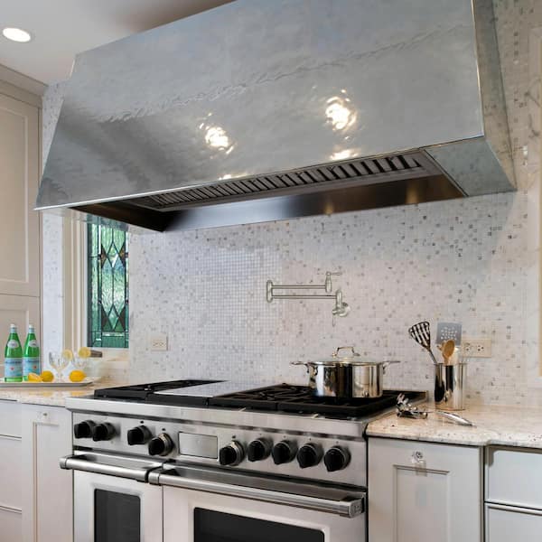 48 in. 1200 CFM Ducted Insert Range Hood in Stainless Steel with Dimmable LED Lights 4-Speeds