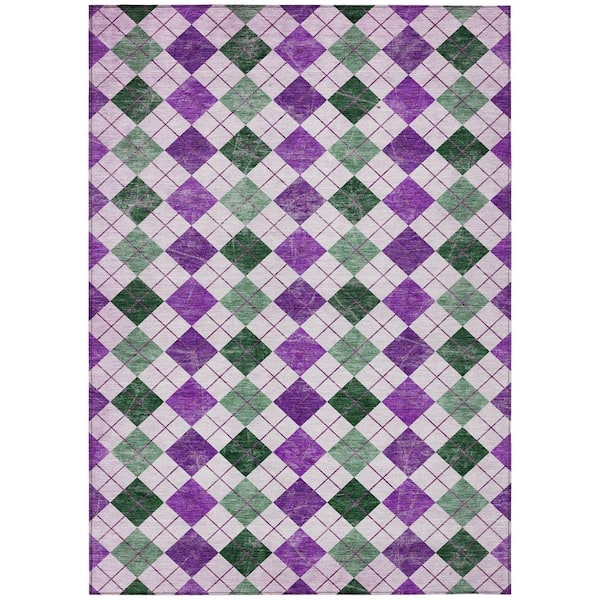 Addison Rugs Chantille Machine Washable Indoor/Outdoor Abstract ACN2237 Purple 10 ft. x 14 ft. Area Rug