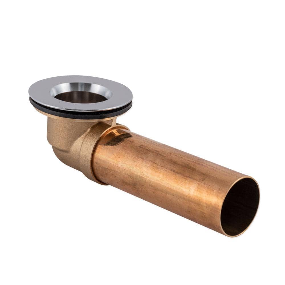 Gold and Chrome Brass Waste and Overflow Shoe, 4-1/2 Inch