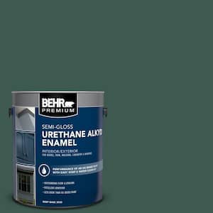 1 gal. #PFC-45 Patio Green Urethane Alkyd Semi-Gloss Enamel Interior/Exterior Paint