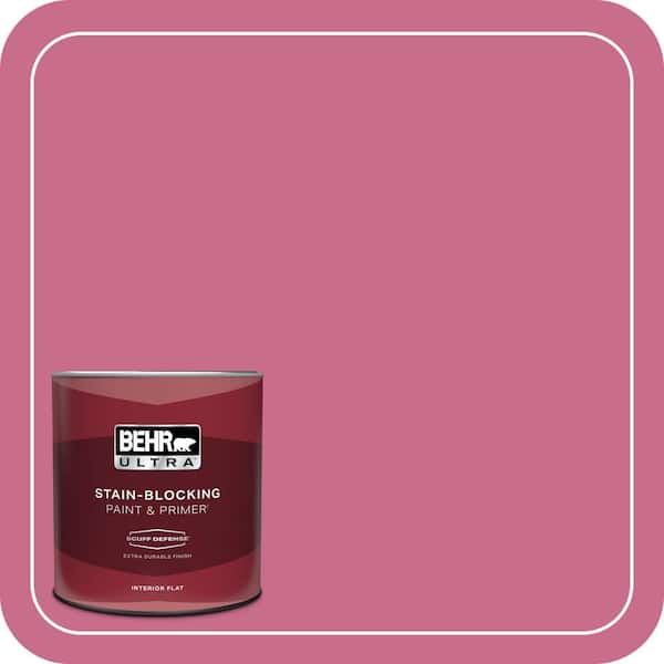 BEHR ULTRA 1 qt. #110B-5 Silk Ribbon Extra Durable Flat Interior Paint & Primer
