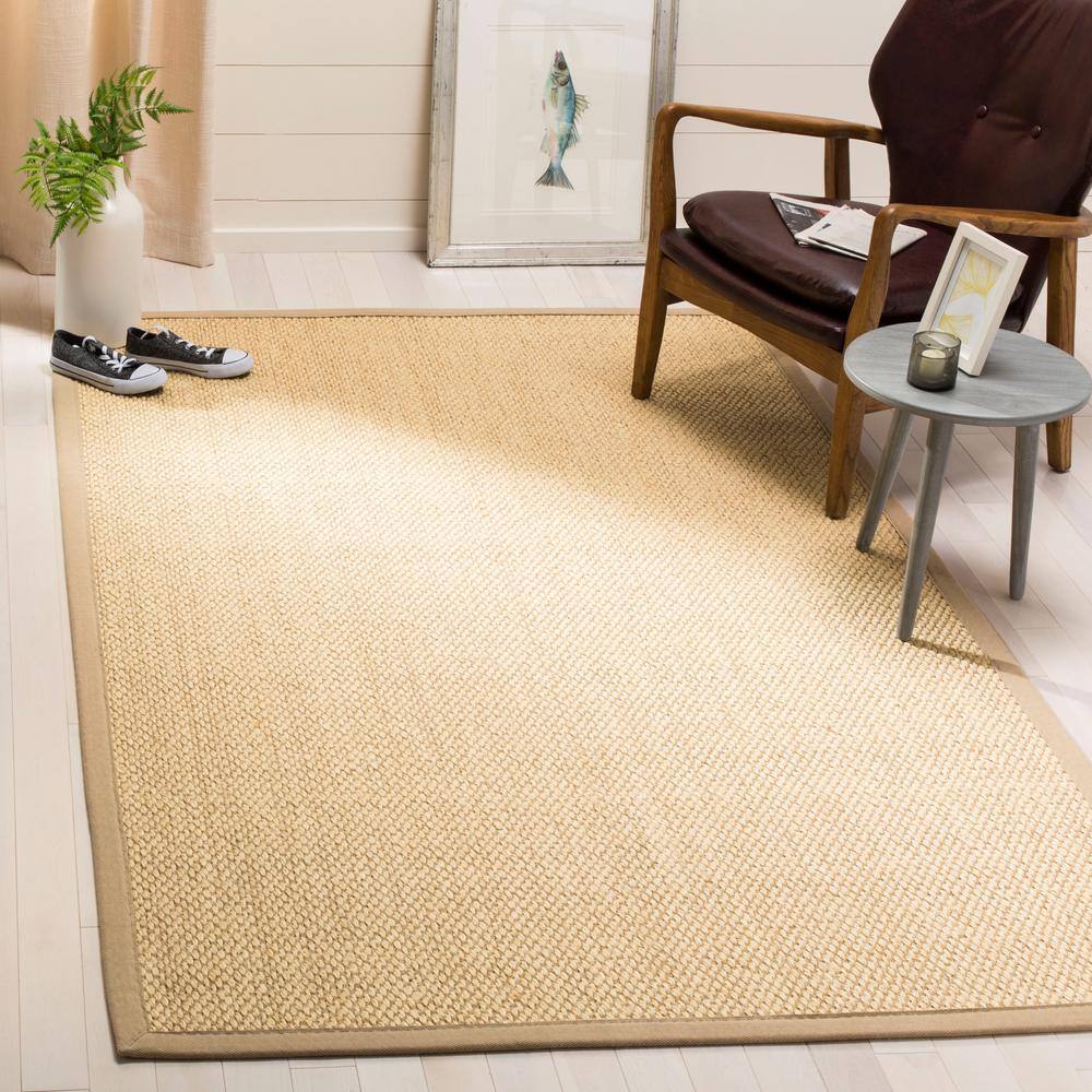 Ivory and Beige Natural Fiber Sisal Area Rug 2'6" x 4'
