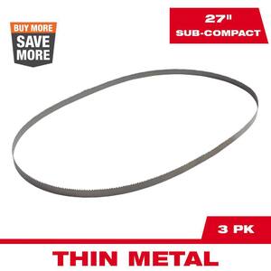 27 in 18 TPI Sub Compact Steel Band Saw Blade (3-Pack) For M12 Bandsaw