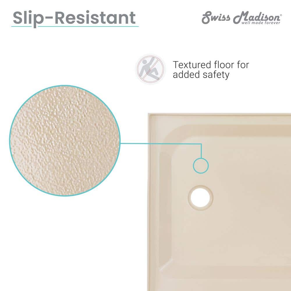 Voltaire Biscuit 48" x 36" Single-Threshold Shower Base
