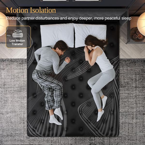 Queen Size Medium Firm 12 in. Memory Foam Hybrid Mattress with Euro Top, Motion Isolation and Bed-in-a-Box Mattress