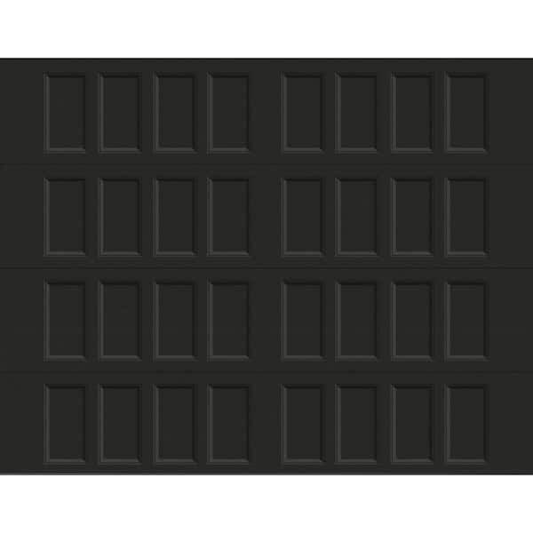 Clopay Bridgeport Steel Narrow Panel 9ft. x 7ft. Insulated 12.9 R-Value Black Garage Door without windows