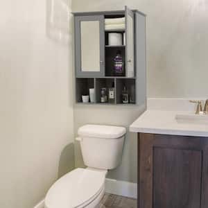23.6 in. W x 7.5 in. D x 30.4 in. H Oversized Bathroom Storage Wall Cabinet in Gray