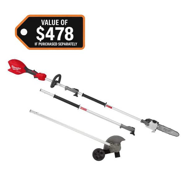 M18 FUEL 18V 10 in. Brushless Cordless Battery Powered QUIK-LOK Pole Saw w/ Edger Attachment