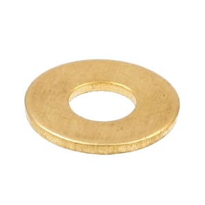 #10 x 7/16 in. O.D. SAE Solid Brass Flat Washers (50-Pack)