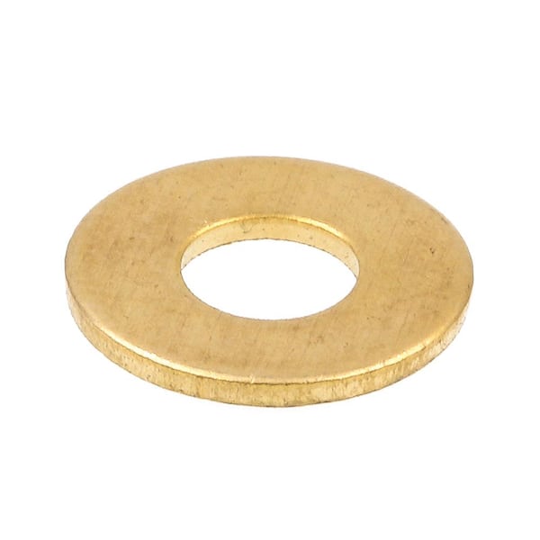 Prime-Line #10 x 7/16 in. O.D. SAE Solid Brass Flat Washers (100-Pack)