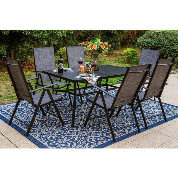 Room essentials 7pc metal folding patio dining discount set