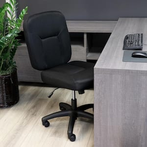 Mid Back Adjustable Fabric Office Chair in Black