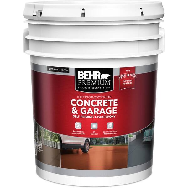 BEHR PREMIUM 5 gal. Deep Base Self-Priming 1 Part Epoxy Interior/Exterior Concrete and Garage Floor Paint