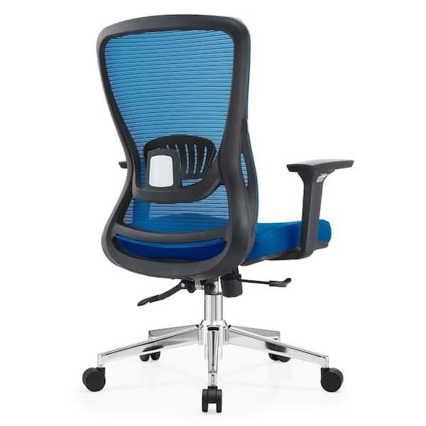 Leisuremod Office Chair Ergonomic Mid Back Mesh Computer Chair with Swivel and Tilt Adorit Series in Blue AO60BU