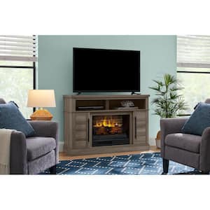Wolcott 48 in. Freestanding Electric Fireplace TV Stand in Prairie Ash Finish
