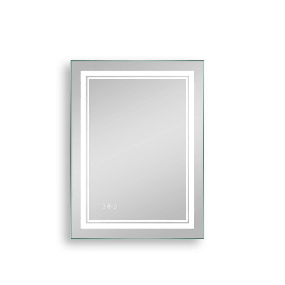 JimsMaison 24 in. W x 32 in. H Rectangular Frameless AntiFog Wall