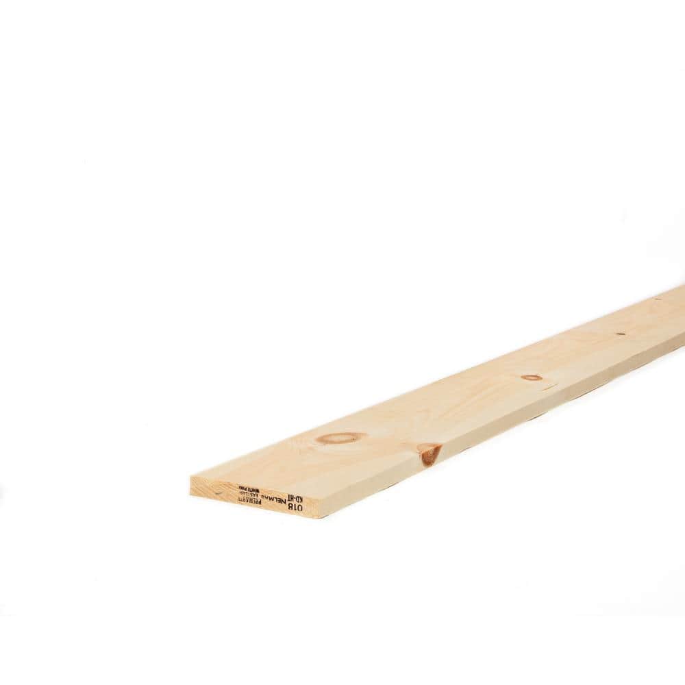 1 in. x 6 in. x 10 ft. Premium Kiln-Dried Square Edge Whitewood