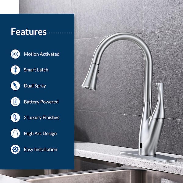 X Series Single-Handle Pull-Down Sprayer Kitchen Faucet with Motion Sensor in Chrome X Series Single-Handle Pull-Down Sprayer Kitchen Faucet with Motion Sensor in Chrome