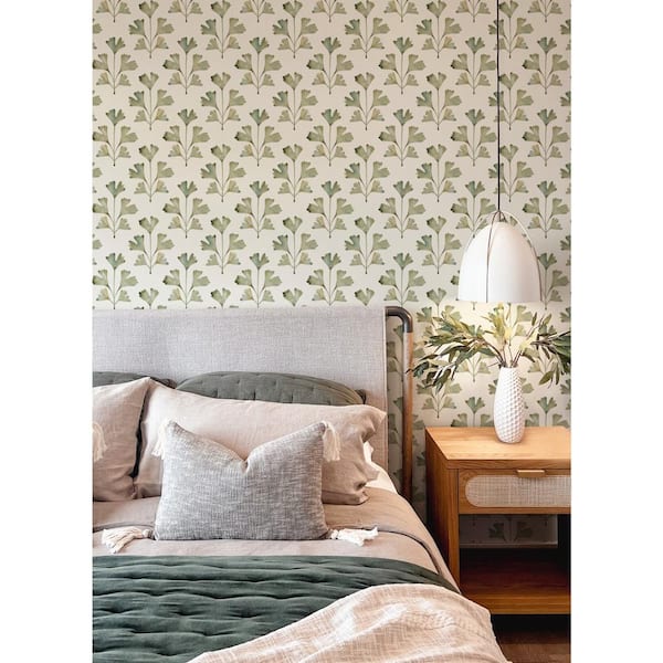 Cat Coquillette Gingko Neutral Vinyl Peel and Stick Matte Wallpaper 30.75 sq. ft.