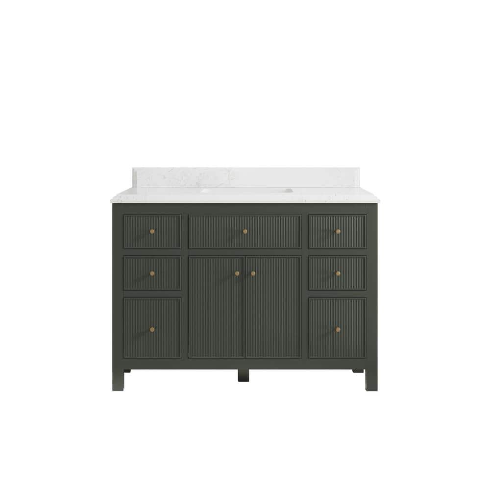 Sonoma 48 in. W x 22 in. D x 36 in. H Bath Vanity in Pewter Green with 1.5 in. Empira Quartz Top price history on PriceWatchPro