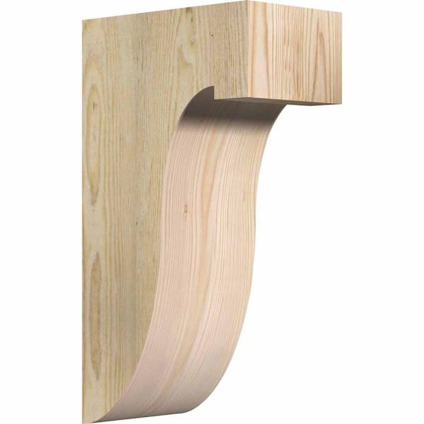 Ekena Millwork 6 in. x 10 in. x 18 in. Douglas Fir Del Monte Rough Sawn Corbel
