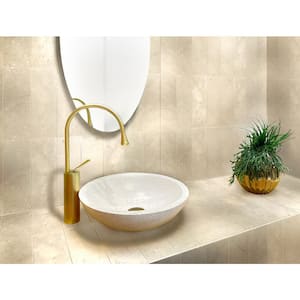 Beige and White 4 in. x 12 in. Honed Marble Subway Wall and Floor Tile (5 sq. ft./Case)