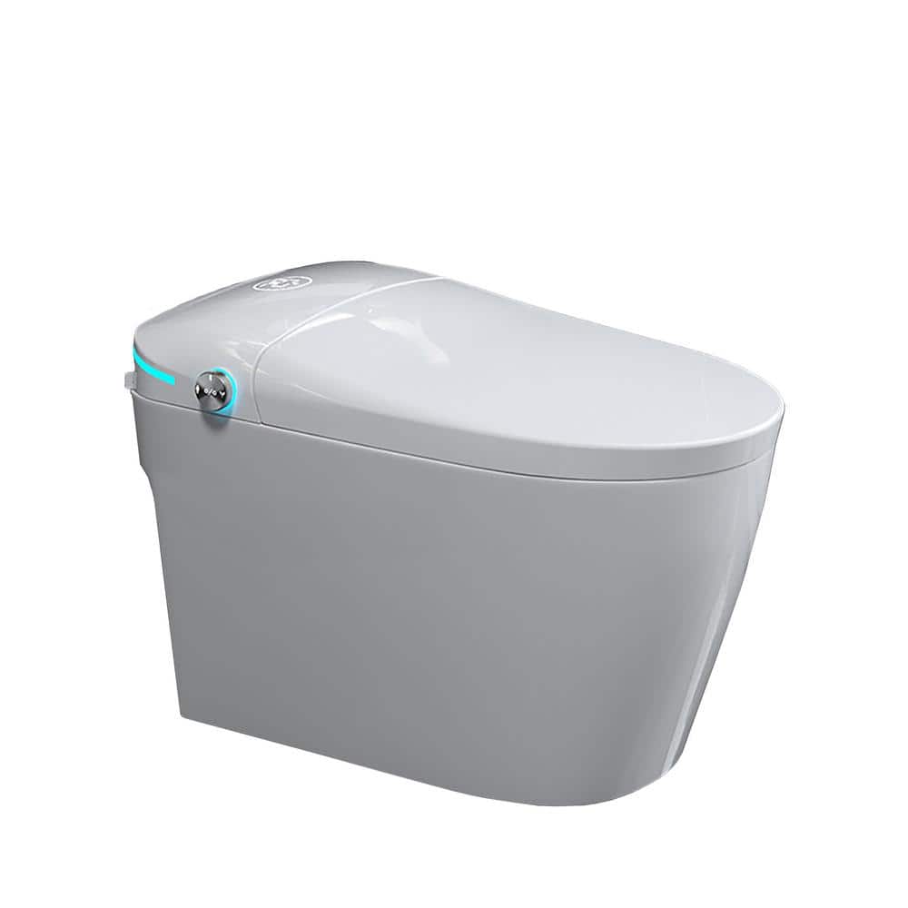 Smart Toilet with Bidet, Auto Open Lid and Flush Heated Seat, Washing and Drying, Include Remote