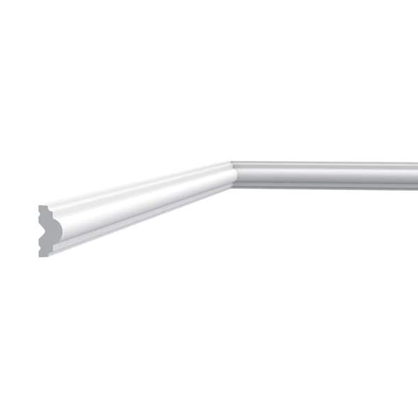 1/2 in. D x 1 in. W x 78-3/4 in. L . Primed White Plain Polystyrene Panel Moulding (55-Pack)