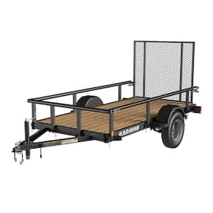 5 ft. x 10 ft. Wood Floor Utility Trailer w/ Patented Pivot Down Rail System