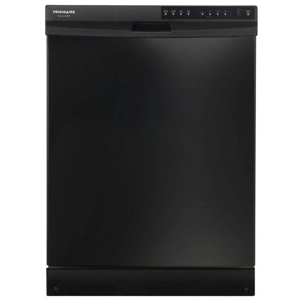 Frigidaire Built-In Front Control Dishwasher in Black with OrbitClean Spray Arm