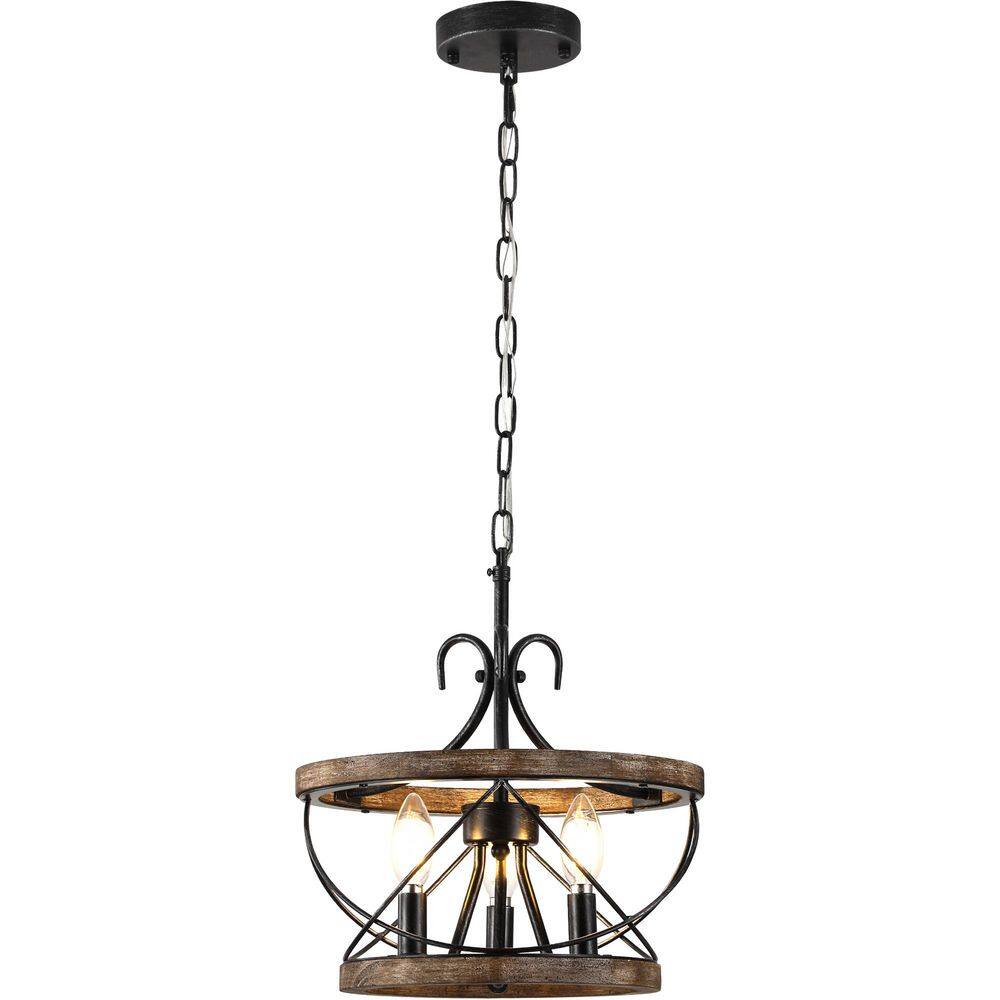 3 light Weathered Wood Rustic Linear Chandelier Farmhouse Pendant Light for Kitchen Island price history on PriceWatchPro
