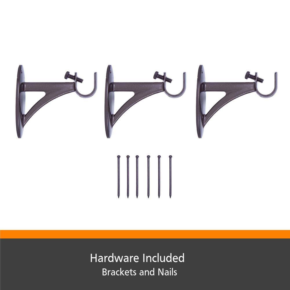 Kenney Bronze Adjustable Curtain Rod with Decorative Finials