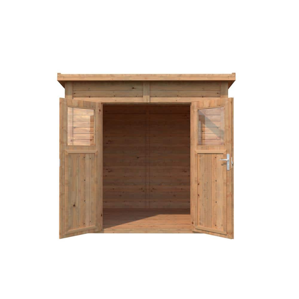 8 ft. x 6 ft. Nordic Spruce Wooden Lean-To Storage Shed with Double Doors