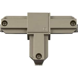 Alpha Trak Brushed Nickel Track Lighting T Connector - Inside Right Polarity Accessory