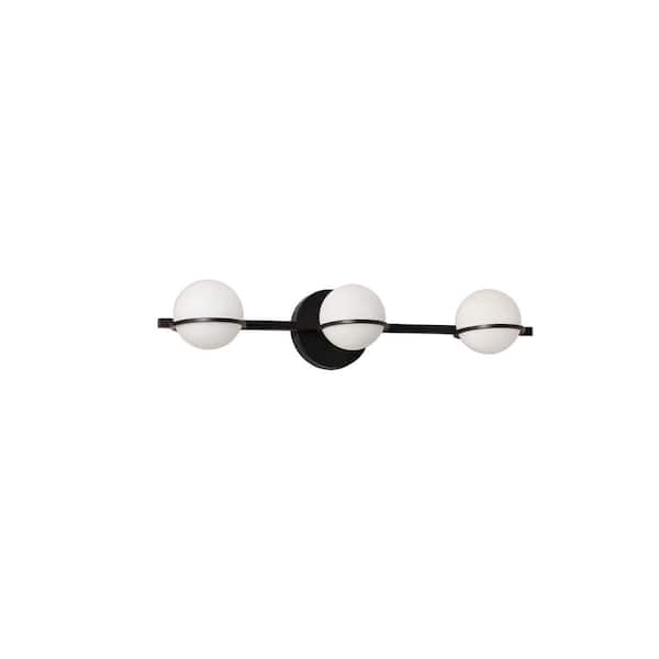 Dainolite Sofia 4.75 in. 3-Lights Matte White Vanity Light
