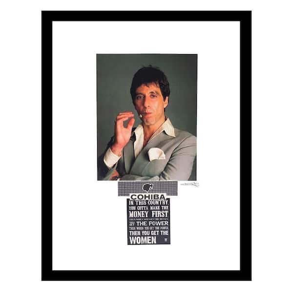 VENICE BEACH Collections Cigars and Scarface Pacino Go Hand in Hand by Fairchild Paris 1-Piece Framed Graphic Print 18 in. x 14 in.