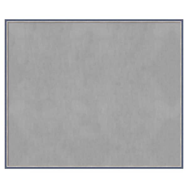 Amanti Art Theo Blue Narrow 49 in. x 41 in Framed Magnetic Board