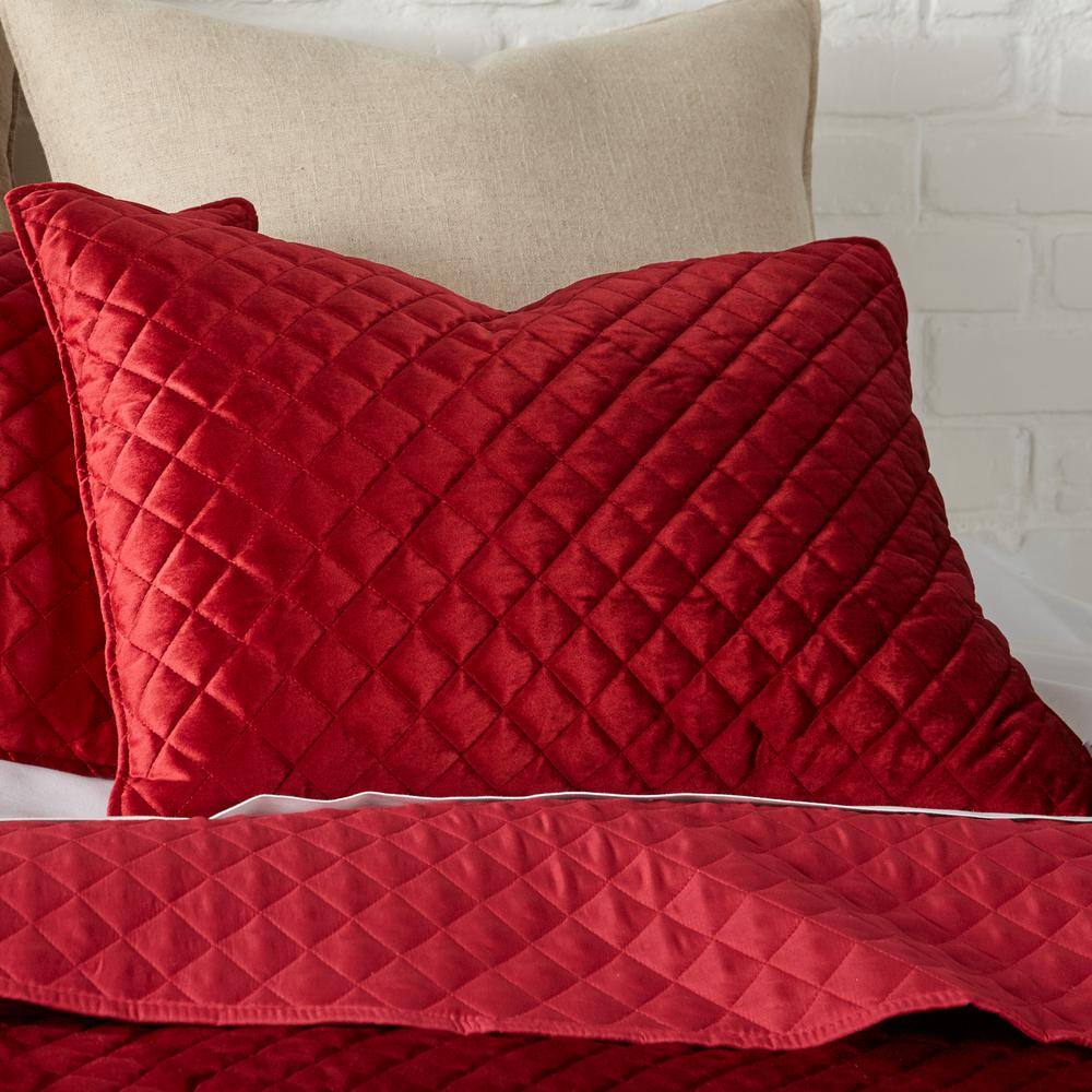 Red Velvet Twin Reversible Holiday Quilt Set