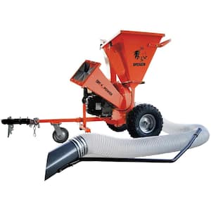 Reconditioned 3 in. 7 HP Kohler Engine Direct Drive 3-in-1 Chipper Shredder Vacuum Mulcher Kit with Trailer Hitch
