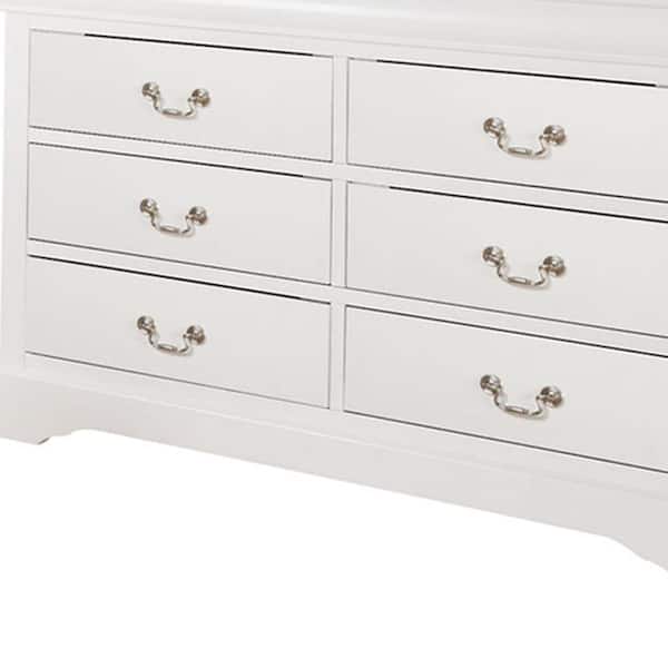 Acme Furniture Louis Philippe 6-Drawers Platinum Dresser 26735 - The Home  Depot