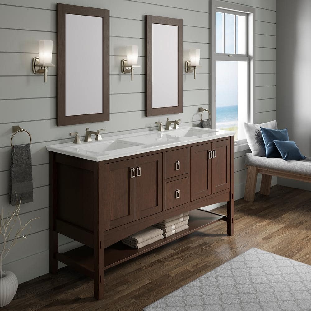 KOHLER Marabou 60 in. W x 22 in. D x 34.5 in. H Bathroom Vanity Cabinet ...