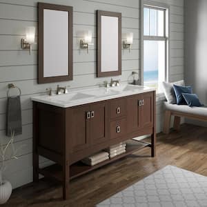 Marabou 60 in. W x 22 in. D x 34.5 in. H Bathroom Vanity Cabinet without Top in Cherry Tweed