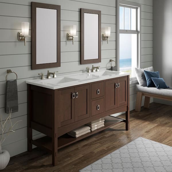 KOHLER Marabou 60 in. W x 22 in. D x 34.5 in. H Bathroom Vanity Cabinet without Top in Cherry Tweed