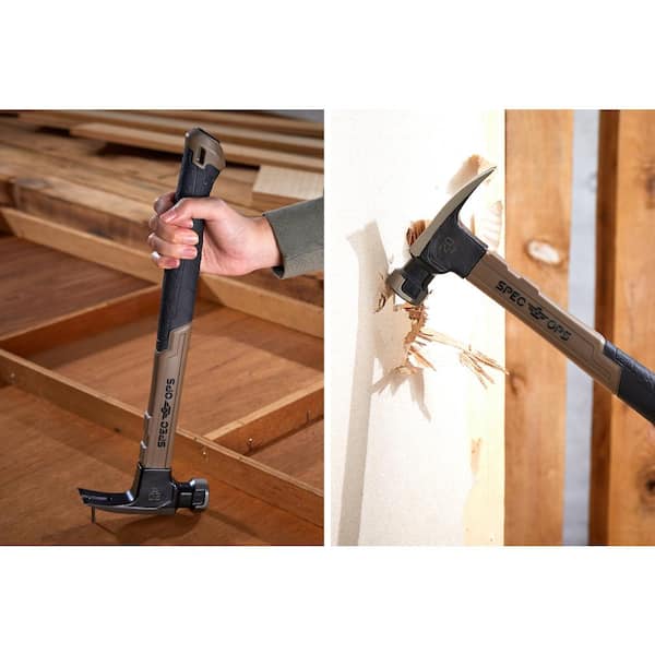 SPEC OPS 20 oz. Fiberglass Hammer, 16 in., Soft Mallet Face, Shock