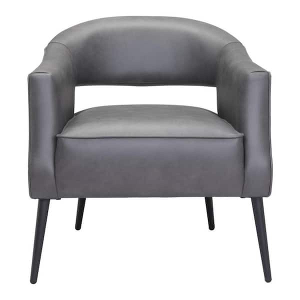 HomeRoots Gray Arm Chair Set of 1