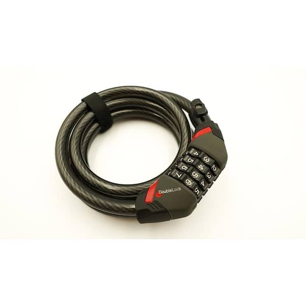 Bobcat XL 7.9 ft. x 1/2 in. Coiled Combination Cable Lock