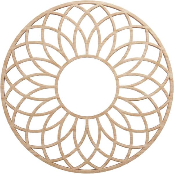Ekena Millwork 0.375 in. x 6.125 in. x 18 in. Wood Medallion Moulding